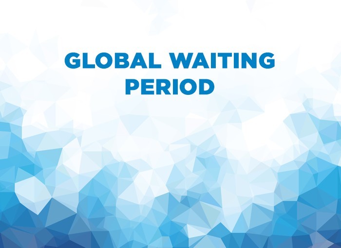 What is the global waiting period?